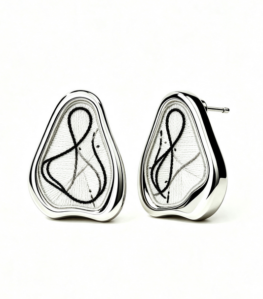 Sliver Line Design Style Stud Earrings